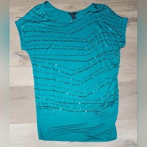 NWOT H&M Mama Maternity Green Sequin Top sz XL BIN K